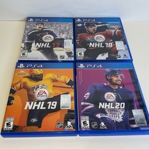 Sony PS4 NHL Game Collection with Blue Cases